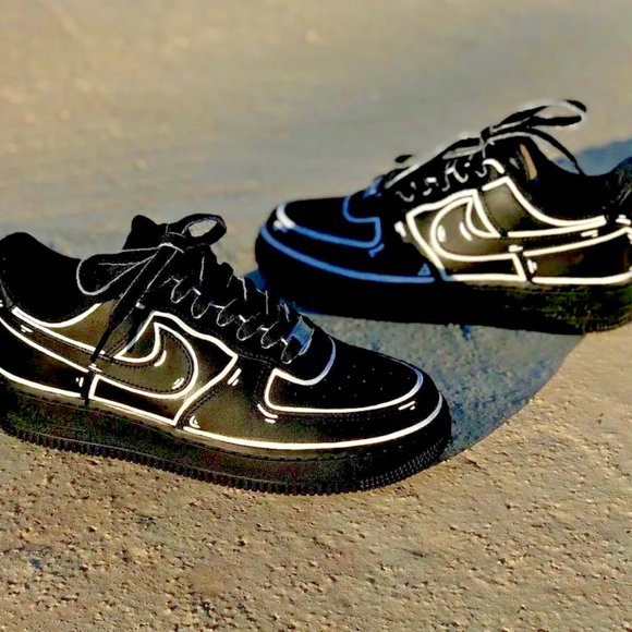 Nike Air Force 1 Black Cartoon Custom Shoes White Outline Mens Womens Kids Sizes main image 9